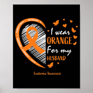 Ehefrau Frauen ich trage Orange für meine Muskelsc Poster