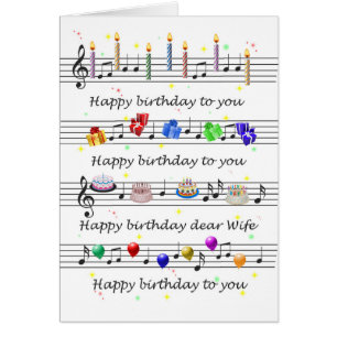 Ehefrau Funny Happy Birthday Song Sheet Music