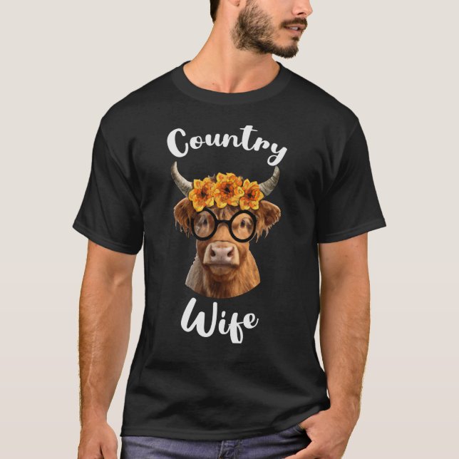 Ehefrau für landwirtschaftliche Ehefrau oder Kuh-E T-Shirt (Vorderseite)