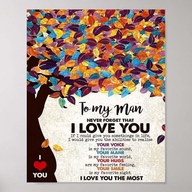 Ehefrau für meinen Mann I Liebe Ehemann Poster (Vorne)