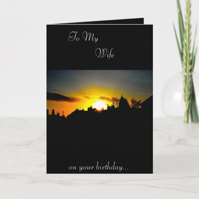 Ehefrau Geburtstagkarte Karte (Vorderseite)