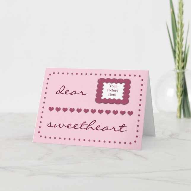 Ehefrau Geburtstagsvorlage rosa Karte (Vorderseite)