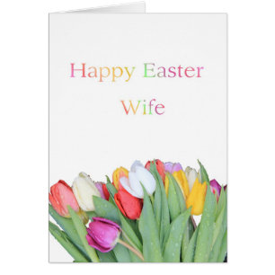 Ehefrau Happy Oaster Tulip Karte
