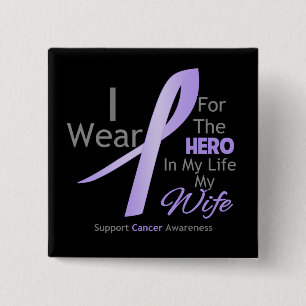 Ehefrau - Held in meinem Leben - General Cancer Button