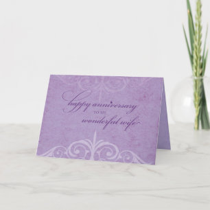 Ehefrau Hochzeit Jubiläumsfeier Lavendel Karte