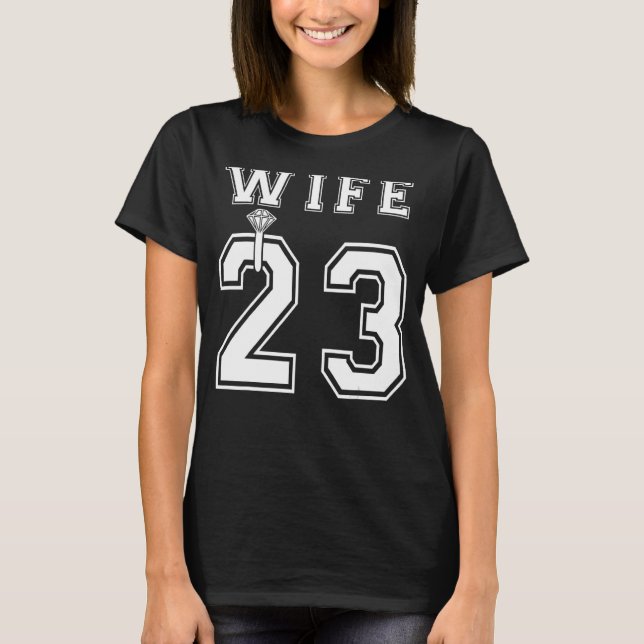 Ehefrau Husband Matching 2023 Engagement Party Hon T-Shirt (Vorderseite)