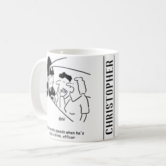 Ehefrau Husband's a Drink Driver Kaffeetasse (Vorderseite Links)