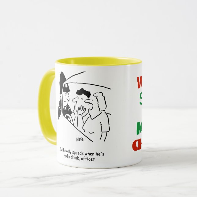 Ehefrau Husband's a Drink Driver Tasse (Vorderseite Links)