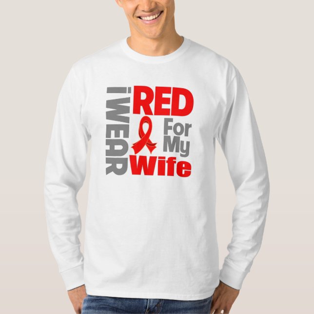 Ehefrau - ich trage rotes Band T-Shirt (Vorderseite)