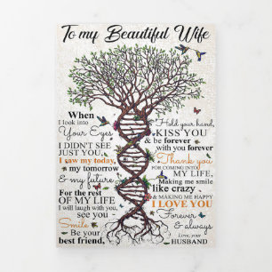 Ehefrau Kunst für meine schöne Frau Dreifach Gefaltete Urlaubskarte