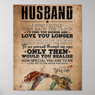 Ehefrau Kunst für meinen Mann Liebe dich länger Poster