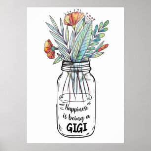 Ehefrau Kunst Glück ist ein GiGi Poster