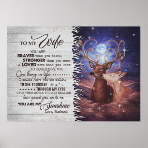 Ehefrau Kunst zu meiner Ehefrau Mut liebt Poster