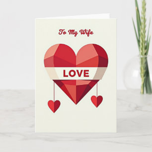 Ehefrau Liebe Romantische Herzkarte Karte