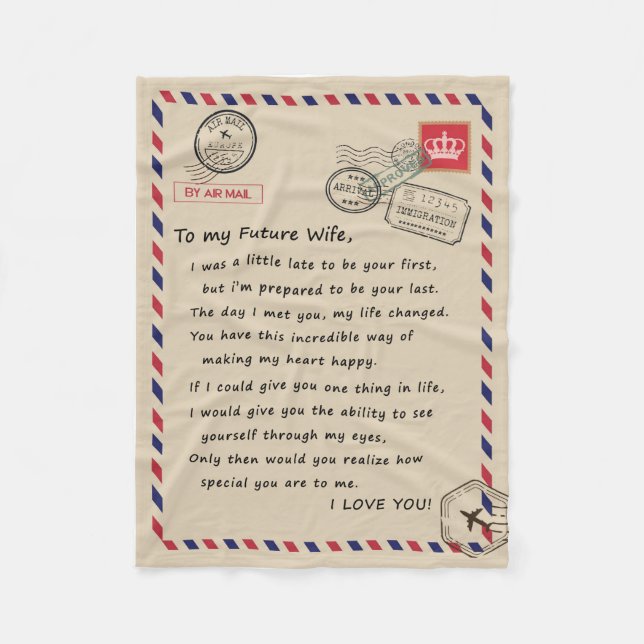 Ehefrau Liebhaber | Für meine zukünftige Ehefrau L Fleecedecke (Vorderseite)