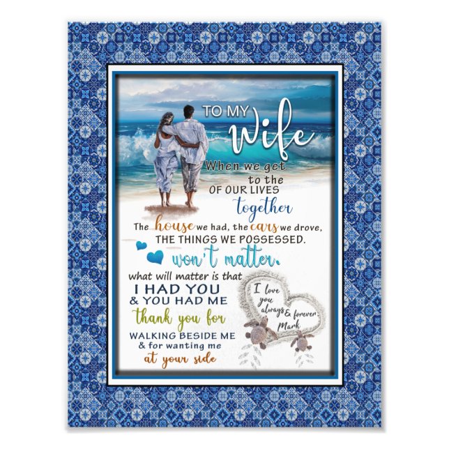 Ehefrau Liebhaber | Zu meiner Ehefrau I Liebe Sie  Fotodruck (Vorne)