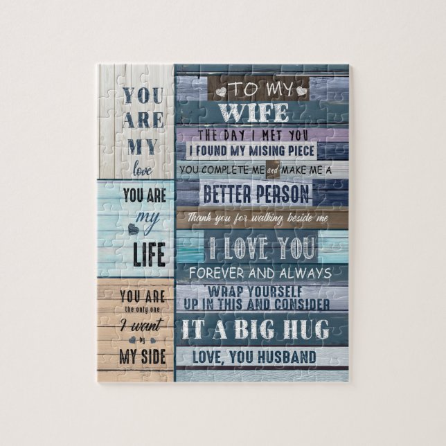 Ehefrau Liebhaber | Zu meiner Ehefrau I Liebe Sie  Puzzle (Vertikal)