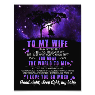 Ehefrau Liebhaber  Zu meiner Ehefrau Liebe ich Sie Fotodruck