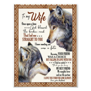 Ehefrau Lover  zu meiner Ehefrau I Liebe Sie für  Fotodruck