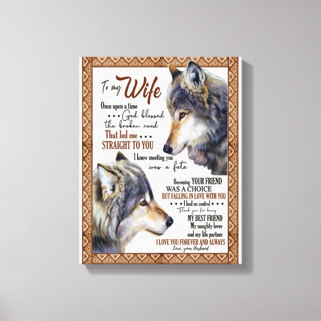 Ehefrau Lover| zu meiner Ehefrau I Liebe Sie für i Leinwanddruck (Vorderseite)