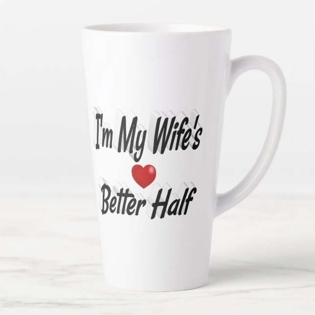 Ehefrau lustiger Zitat schwarzer Text Milchtasse (Rechts)