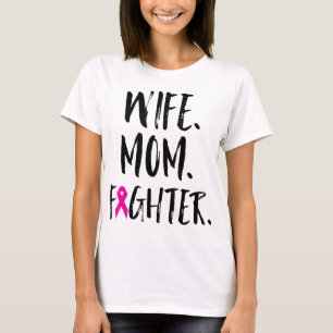 Ehefrau Mama am Muttertag Kämpfen Brustkrebs Aware T-Shirt