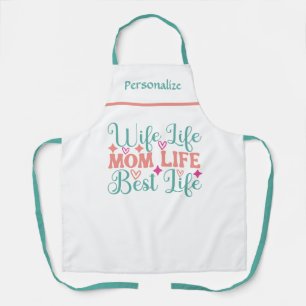 Ehefrau Mama Best Life Geschenk für Mama Küche Schürze