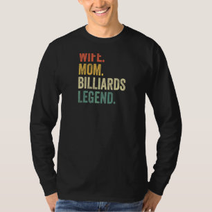 Ehefrau Mama Billiards Legend Pool Player Moth T-Shirt