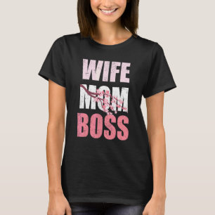 Ehefrau Mama Boss Familie Frauen Kirry Blossom Müt T-Shirt