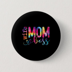 Ehefrau Mama Boss Funny Mütters Day Button