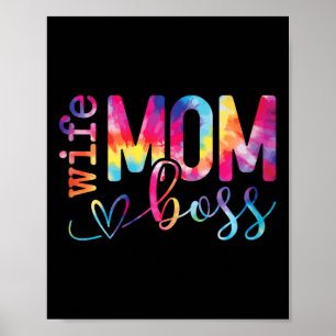 Ehefrau Mama Boss Funny Mütters Day Poster