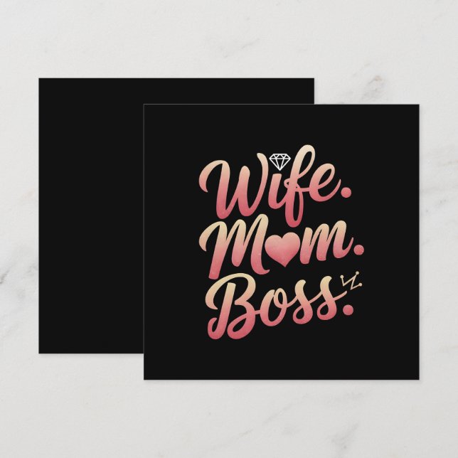 Ehefrau Mama Boss - Mütter Tag Geschenke Ideen (Vorne/Hinten)