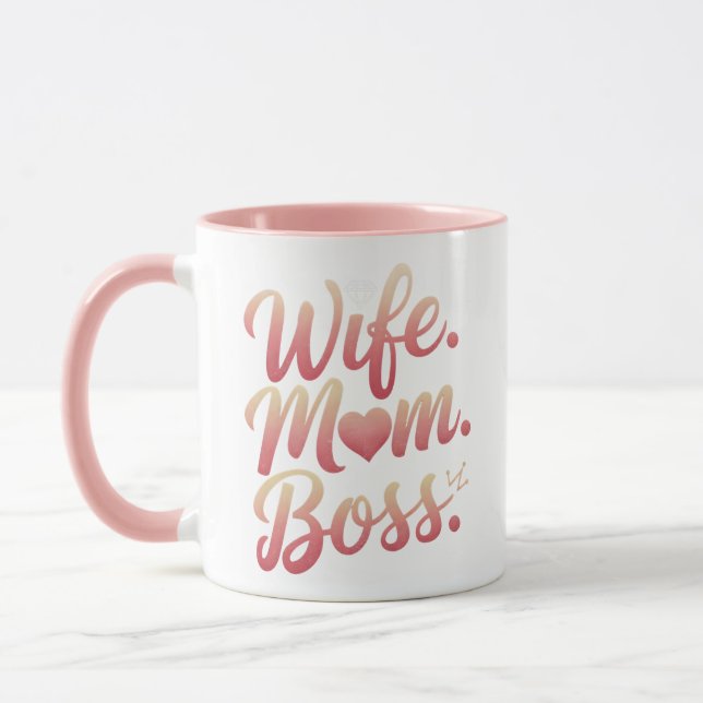 Ehefrau Mama Boss - Mütter Tag Geschenke Ideen Tasse (Links)