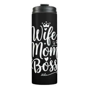 Ehefrau Mama Boss Niedliches Muttertagsgeschenk Thermosbecher