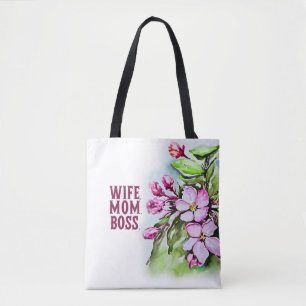 Ehefrau Mama Boss, rosa Blume
