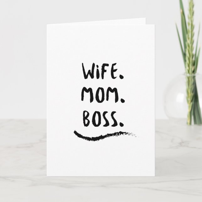 Ehefrau Mama Boss Wifey Mutter Ehefrau Mommy Life Karte (Vorderseite)