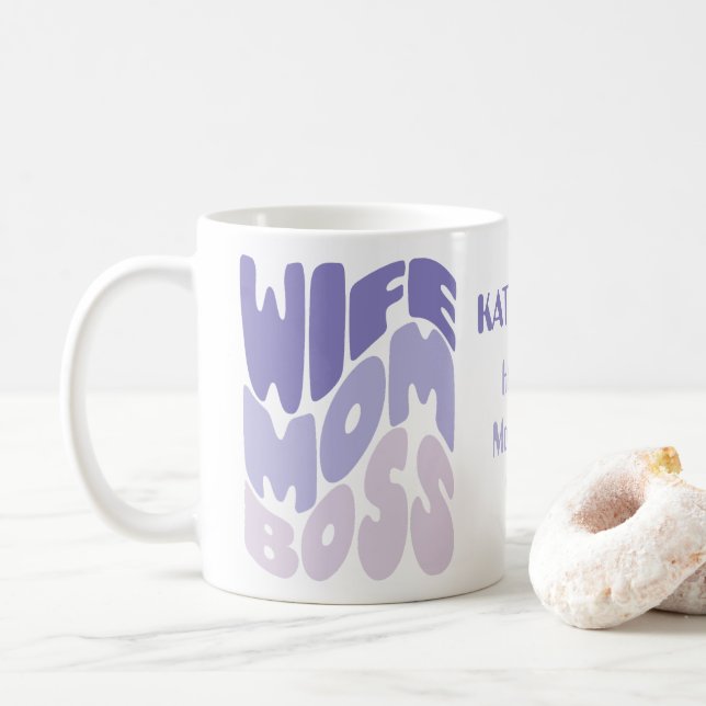 Ehefrau, Mama, Bossbrauch Kaffeetasse (Mit Donut)
