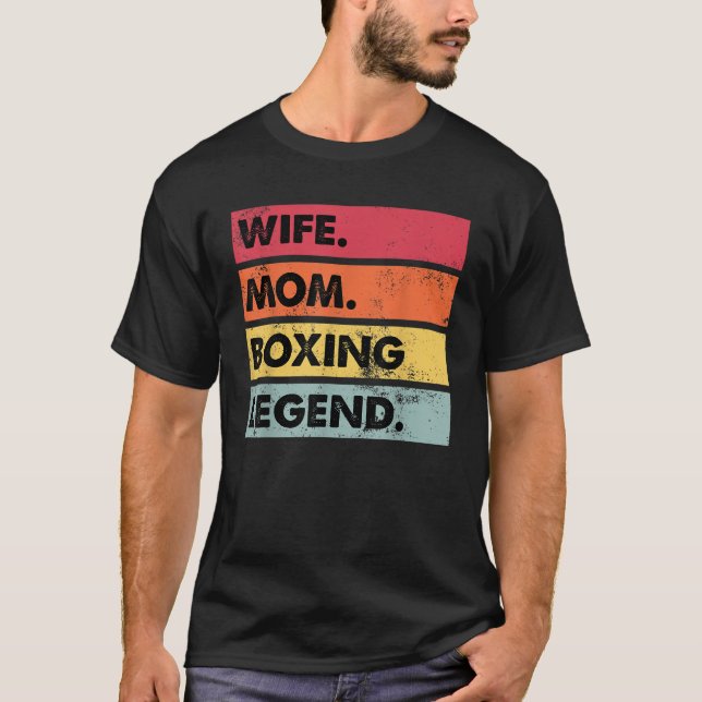 Ehefrau Mama Boxing Legende Funny Boxer Mutter Fra T-Shirt (Vorderseite)