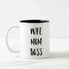 Ehefrau-Mama-Chef-Tasse Zweifarbige Tasse