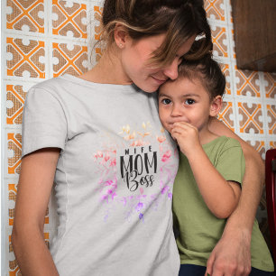 Ehefrau Mama Chef Wasser Farbe Mutter Tag T-Shirt