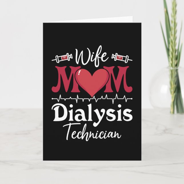 Ehefrau Mama Dialysis Techniker Nurse Tech Nephrol Karte (Vorderseite)