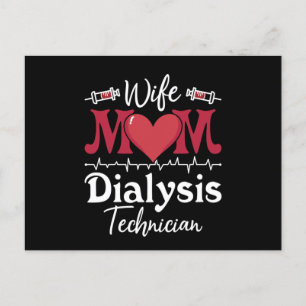 Ehefrau Mama Dialysis Techniker Nurse Tech Nephrol Postkarte