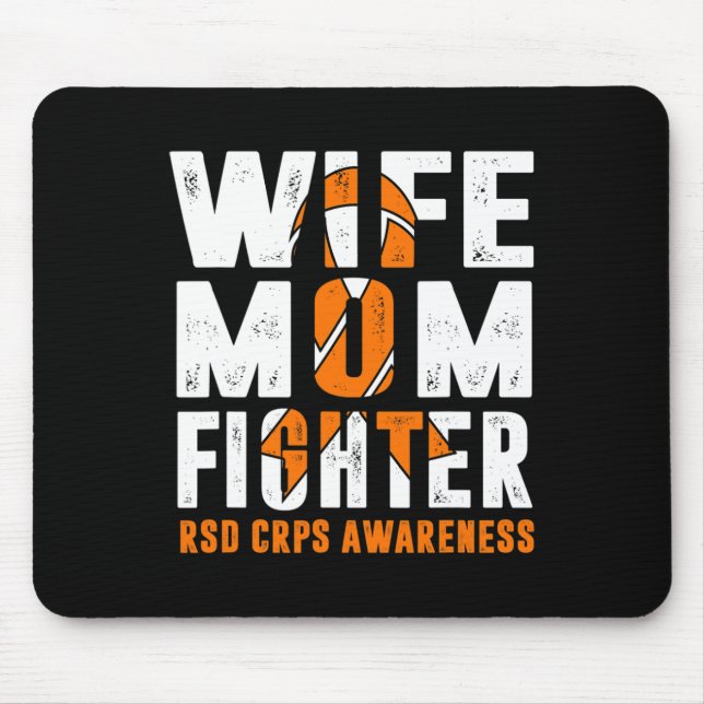 Ehefrau Mama Fighter Rsd Crps Bewusstsein Mousepad (Vorne)