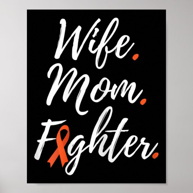 Ehefrau Mama Fighter Rsd Crps Bewusstsein Poster (Vorne)