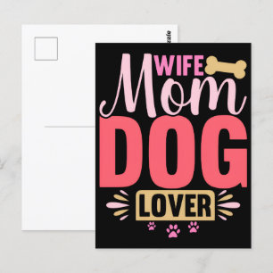 Ehefrau-Mama-Hundefreund-Hund-Gruß-Geburtstag- Postkarte
