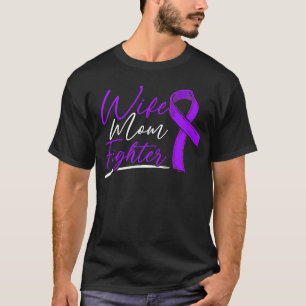 Ehefrau Mama Kämpfer Lupus Lila Ribbon Lupus Aware T-Shirt