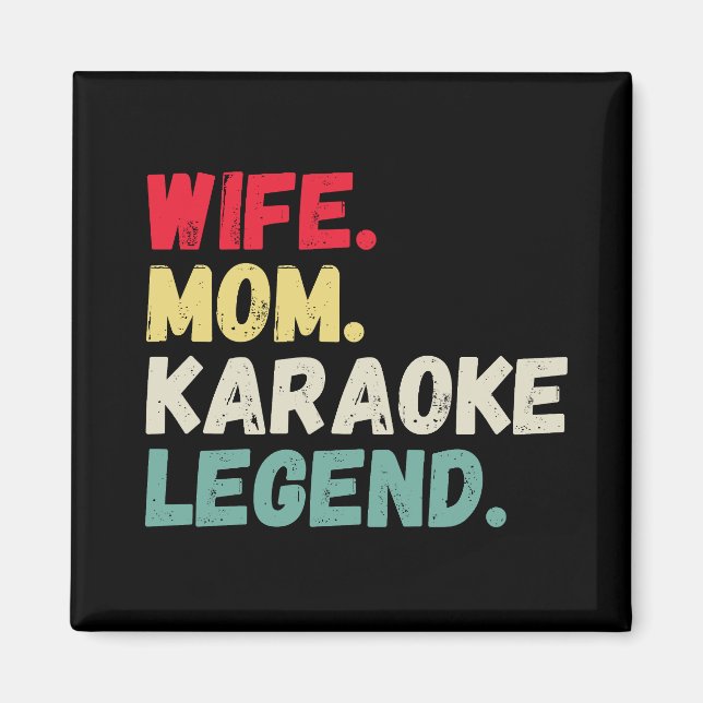Ehefrau Mama Karaoke-Legende singen Vintag lustig Magnet (Vorne)