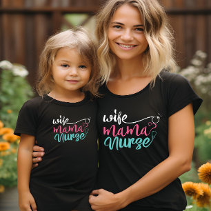 Ehefrau Mama Kindermütter Tag T-Shirt