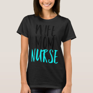 Ehefrau Mama Krankenpflege Vintager Muttertag T-Shirt