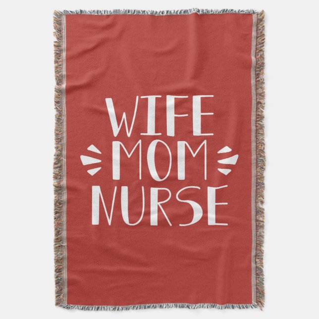 Ehefrau-Mama-Krankenschwester-Grafik Decke (Vorderseite Vertikal)